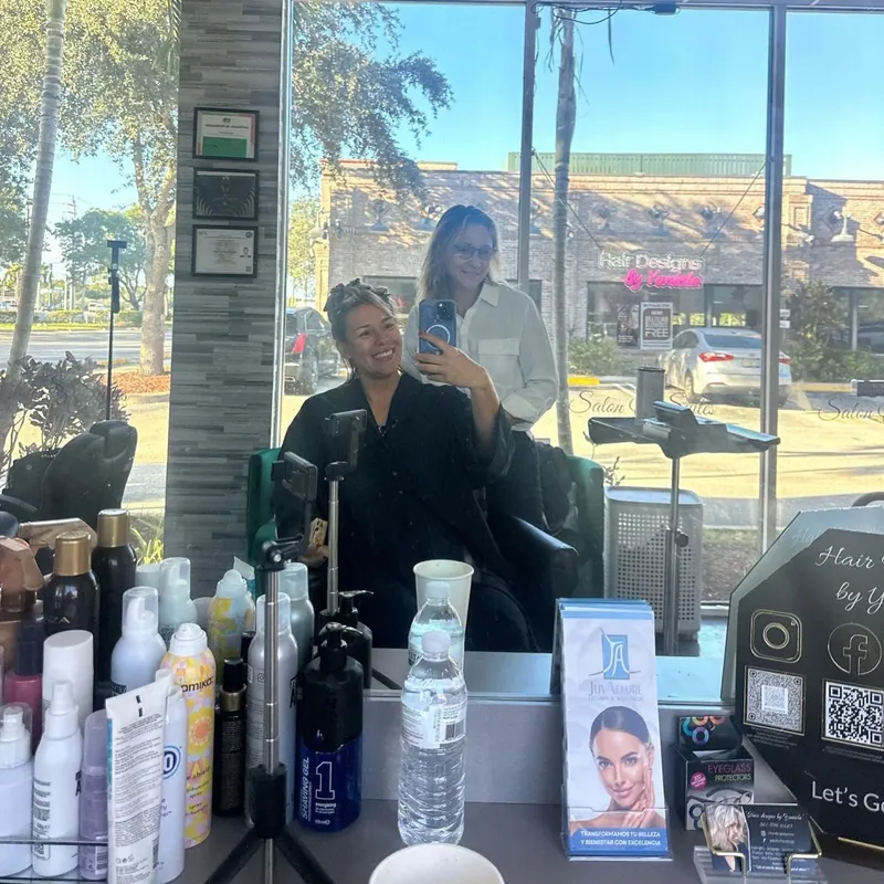 Inside my suite at Salon Suites of Palm Beach, my chair and my professional products