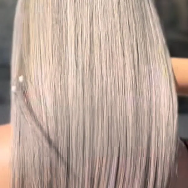 Sleek, glossy hair after a Brazilian Blowout
