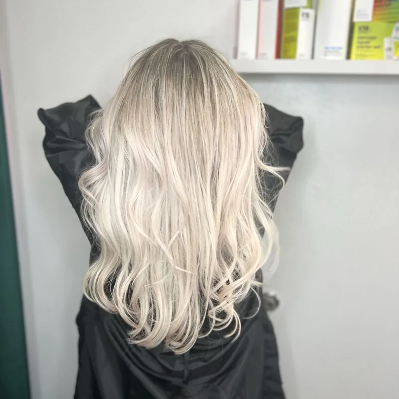 Platinum blonde waves from a Platinum Card appointment